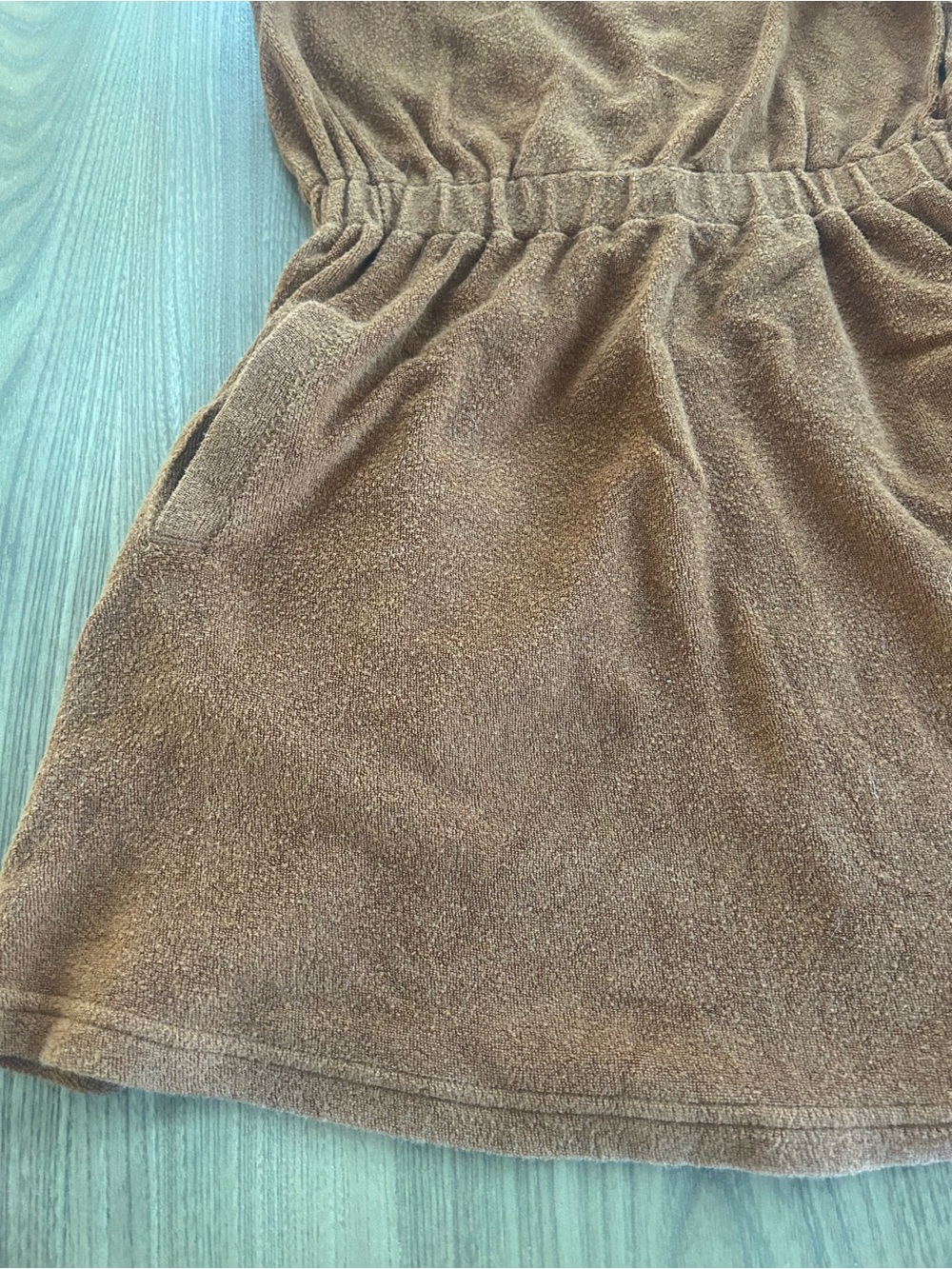 Aerie Offline Rust Terry Cloth Spaghetti Strap Dress - Picture 5 of 5